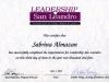 Certificate of Completion Leadership San Leandro
